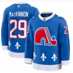 Men Colorado Avalanche 29 Nathan MacKinnon Light Blue With A Patch Stitched Jersey