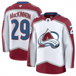 Men Colorado Avalanche Active Player Custom White 2024 25 Away Stitched Jersey