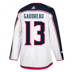 Men Adidas Columbus Blue Jackets 13 Johnny Gaudreau White Home NHL Jersey