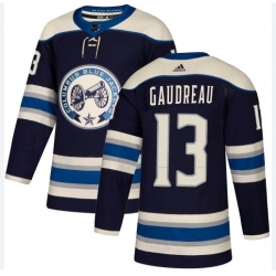 Men Columbus Blue Jackets Johnny Gaudreau #13 Stitched NHL Blue Navy Jersey