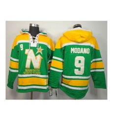 NHL Jerseys Dallas Stars #9 Modano Green-yellow[pullover hooded sweatshirt]