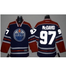 Edmonton Oilers #97 Connor McDavid Light Blue Reflective Version Stitched NHL Jersey