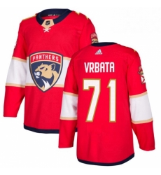 Mens Adidas Florida Panthers 71 Radim Vrbata Authentic Red Home NHL Jersey 