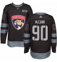 Mens Adidas Florida Panthers 90 Jared McCann Premier Black 1917 2017 100th Anniversary NHL Jersey 