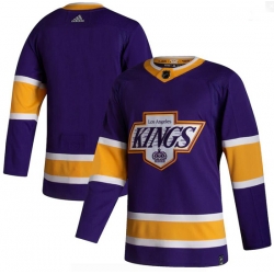 Men Los Angeles Kings Blank Purple 2020 21 Reverse Retro Adidas Jersey