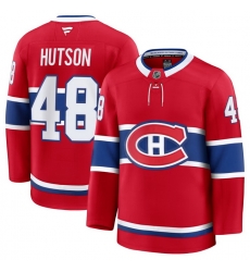 Men Montreal Canadiens 48 Lane Hutson Fanatics Red Home Premium Jerseys Men Montreal Canadiens 48 Lane Hutson Fanatics Red Home Premium Jerseys