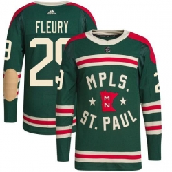 Men Minnesota Wild 29 Marc Andre Fleury Green Stitched Jersey