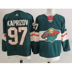 Men's Minnesota Wild #97 Kirill Kaprizov Green Stitched Jersey