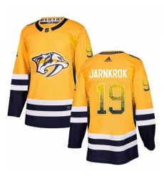 Mens Adidas Nashville Predators 19 Calle Jarnkrok Authentic Gold Drift Fashion NHL Jersey 