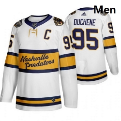 Predators 95 Matt Duchene White 2020 Winter Classic Adidas Jersey