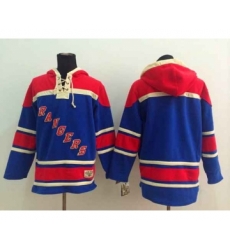 nhl jerseys new york rangers blank blue[pullover hooded sweatshirt]