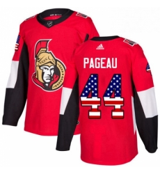 Mens Adidas Ottawa Senators 44 Jean Gabriel Pageau Authentic Red USA Flag Fashion NHL Jersey 