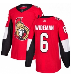 Mens Adidas Ottawa Senators 6 Chris Wideman Authentic Red Home NHL Jersey 