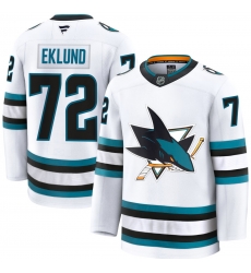 Men San Jose Sharks 72 William Eklund White Alternate Stitched Hockey Jersey Men San Jose Sharks 72 William Eklund White Alternate Stitched Hockey Jersey