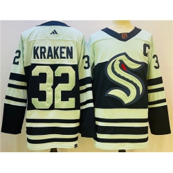 Men Seattle Kraken 32 Kraken Ice Blue 2022 23 Reverse Retro Stitched Jersey