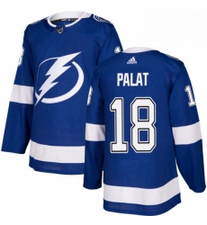 Mens Adidas Tampa Bay Lightning 18 Ondrej Palat Premier Royal Blue Home NHL Jersey 