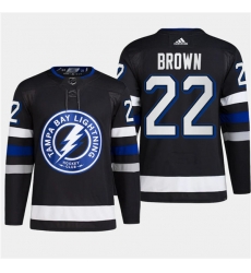 Men's Tampa Bay Lightning #22 Logan Brown Black 2024 Stadium Series Stitched Jersey