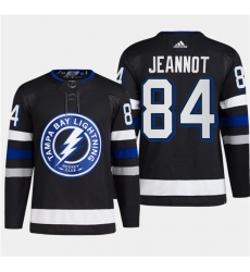 Men's Tampa Bay Lightning #84 Tanner Jeannot Black 2024 Stadium Series Stitched Jersey