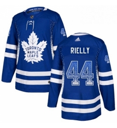 Mens Adidas Toronto Maple Leafs 44 Morgan Rielly Authentic Blue Drift Fashion NHL Jersey 