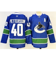 Men Vancouver Canucks 40 Elias Pettersson Royal 2024 25 With A Patch Home Stitched Hockey Jersey Men Vancouver Canucks 40 Elias Pettersson Royal 2024 25 With A Patch Home Stitched Hockey Jersey