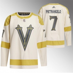 Men Vegas Golden Knights 7 Alex Pietrangelo Cream 2024 Winter Classic Breakaway Stitched Jersey