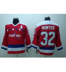 Capitals #32 Hunter Stitched CCM Throwback Red NHL Jersey