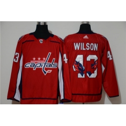 Capitals 43 Tom Wilson Red Adidas Fashion Jersey