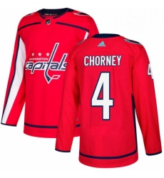 Mens Adidas Washington Capitals 4 Taylor Chorney Premier Red Home NHL Jersey 