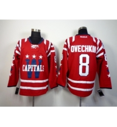 NHL Washington Capitals #8 Alex Ovechkin Red Stitched Jerseys(2015 Winter Classic)