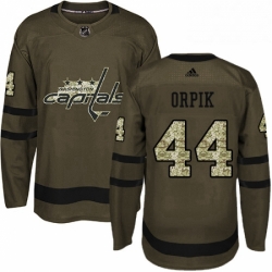 Youth Adidas Washington Capitals 44 Brooks Orpik Premier Green Salute to Service NHL Jersey 