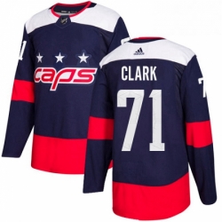 Youth Adidas Washington Capitals 71 Kody Clark Authentic Navy Blue 2018 Stadium Series NHL Jerse