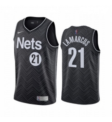 Men Brooklyn Nets 21 LaMarcus Aldridge Black NBA Swingman 2020 21 Earned Edition Jersey