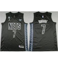 Men Brooklyn Nets 7 Kevin Durant Black2022 23 Statement Edition No 6 Patch Stitched Basketball Jersey