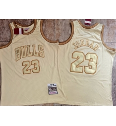 Men Chicago Bulls 23 Michael Jordan Cream 1997 98 Hardwood Classics Jersey