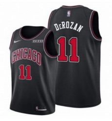 Men's Chicago Bulls #11 DeMar DeRozan Black Edition Swingman Stitched Basketball Jersey