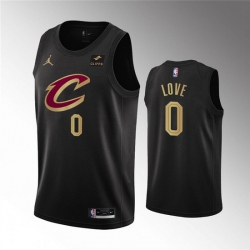 Men Cleveland Cavaliers 0 Kevin Love Black Statement Edition Stitched Basketball Jersey