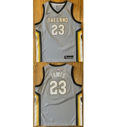 Men Cleveland Cavaliers LeBron James Grey City Edition Stitched Basketball Jersey Men Cleveland Cavaliers LeBron James Grey City Edition Stitched Basketball Jersey