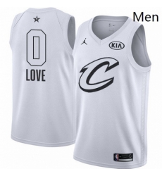 Mens Nike Jordan Cleveland Cavaliers 0 Kevin Love Swingman White 2018 All Star Game NBA Jersey