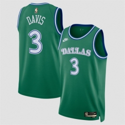 Men Dallas Mavericks 3 Anthony Davis Green 2025 Classic Edition Stitched Basketball Jersey