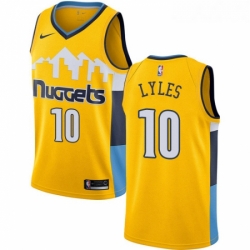 Youth Nike Denver Nuggets 10 Trey Lyles Authentic Gold Alternate NBA Jersey Statement Edition 