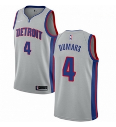 Mens Nike Detroit Pistons 4 Joe Dumars Authentic Silver NBA Jersey Statement Edition