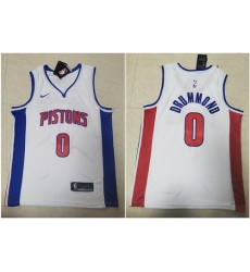 Pistons 0 Andre Drummond White Nike Swingman Jersey