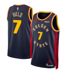 Men Golden State Warriors 7 Buddy Hield Navy 2024 25 City Edition Stitched Basketball Jersey