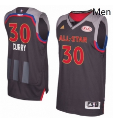 Mens Adidas Golden State Warriors 30 Stephen Curry Swingman Charcoal 2017 All Star NBA Jersey