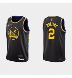 Men's Golden State Warriors #2 Ryan Rollins 2022 Black Stitched Basketball Jersey