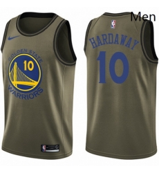 Mens Nike Golden State Warriors 10 Tim Hardaway Swingman Green Salute to Service NBA Jersey