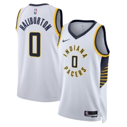 Men Indiana Pacers Tyrese Haliburton #0 2022 23 Association Edition White Jersey