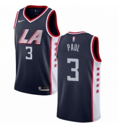 Mens Nike Los Angeles Clippers 3 Chris Paul Swingman Navy Blue NBA Jersey City Edition 