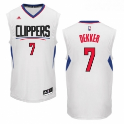 Youth Adidas Los Angeles Clippers 7 Sam Dekker Swingman White Home NBA Jersey 