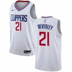 Youth Nike Los Angeles Clippers 21 Patrick Beverley Swingman White NBA Jersey Association Edition 